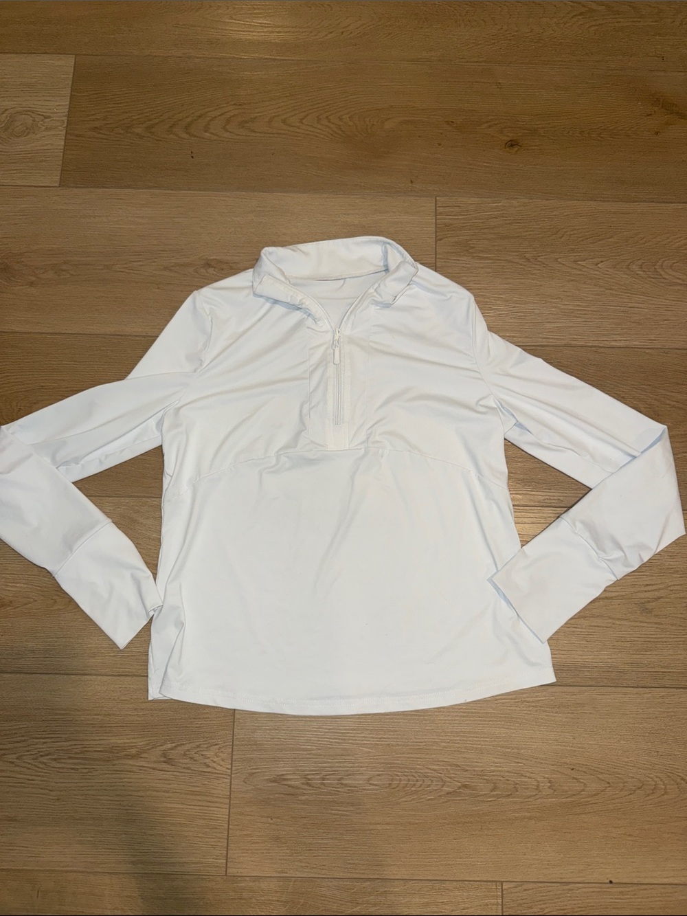 Women's White Quarter-Zip Pullover Hoodie